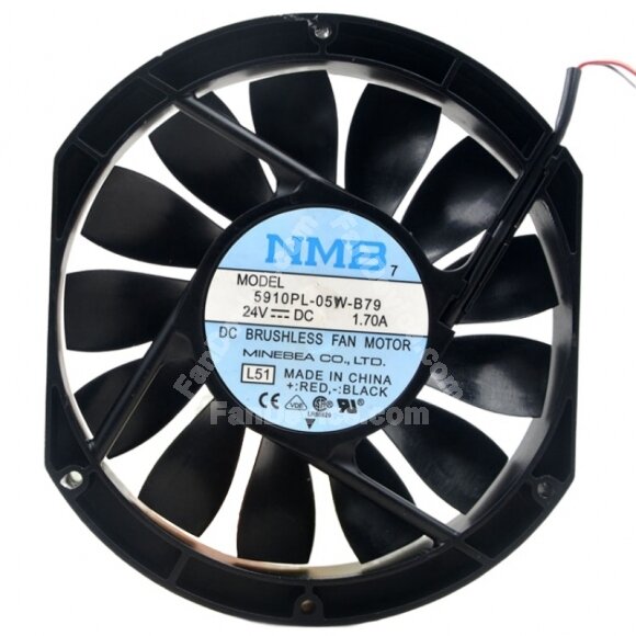 NMB 5910PL-05W-B79 DC 24V 1.70A 3 Wires Brushless Axial Cooling Fan