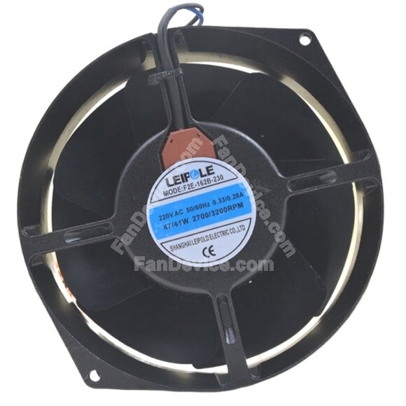 LEIPOLE F2E-162B-230 AC 220V 0.33/0.28A 47/41W 2 Wires Axial Cooling Fan