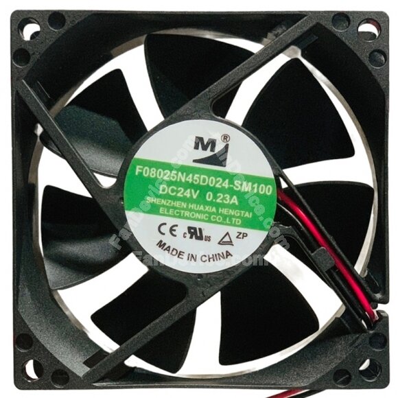 YM F08025N45D024-SM100 DC 24V 0.23A 2 Wires Axial Cooling Fan
