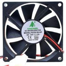 FONSONING FSY81B24H DC 24V 0.15A 2 Wires Brushless Axial Cooling Fan