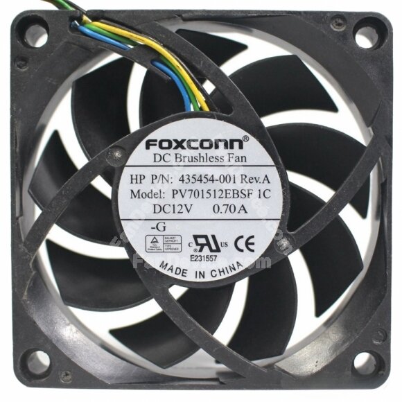 Foxconn PV701512EBSF 1C 12V 0.70A 2 / 3 / 4 Wires Axial Cooling Fan