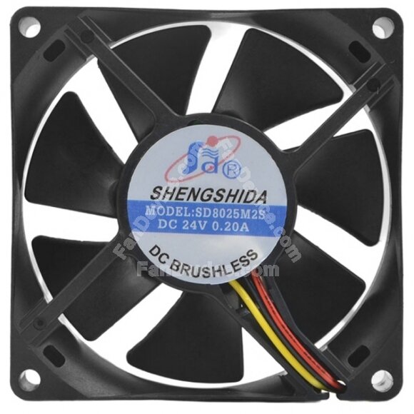 SHENGSHIDA SD8025M2S 24V 0.20A 2 / 3 Wires DC Brushless Cooling Fan