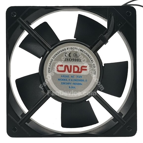 CNDF TA12025HBL-2 AC 220/240V 0.10A 2 Wires Axial Cooling Fan