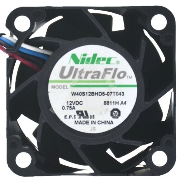 Nidec UltraFlo W40S12BHD5-07T043 DC 12V 0.75A 4 Wires Axial Cooling Fan