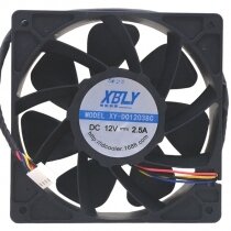 XBLY XY-D012038C DC 12V 2.5A 2 Wires / 3 Wires / 4 Wires Axial Cooling Fan