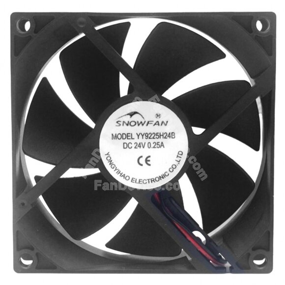 SNOWFAN YY9225H24B DC 24V 0.25A 2 Wires / 3 Wires Axial Cooling Fan