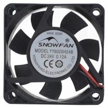 SNOWFAN YY6025H24B DC 12V 0.12A 2 Wires Axial Cooling Fan