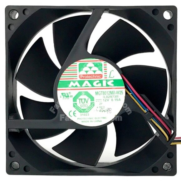 Magic MGT8012MR-W25 DC 12V 0.15A 2 / 3 / 4 Wires Axial Cooling Fan