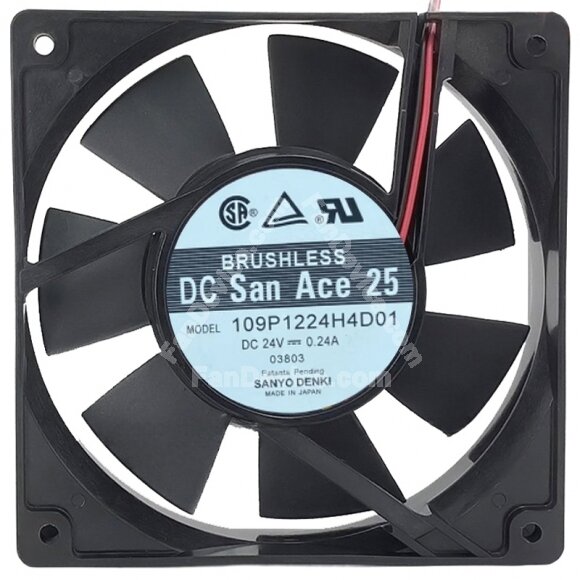 Sanyo 109P1224H4D01 24V 0.24A Axial Cooling Fan