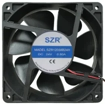 SZR SZR12038B24H DC 24V 0.50A 2 Wires Axial Cooling Fan