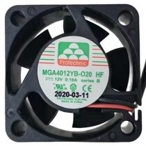 Protechnic MGA4012YB-O20 DC 12V 0.18A Axial Cooling Fan