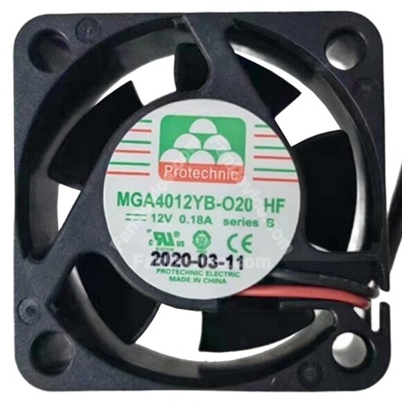 Protechnic MGA4012YB-O20 DC 12V 0.18A Axial Cooling Fan