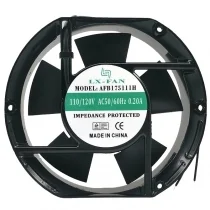 LX-FAN AFB175111H AC 110/120V 0.20A 2 Wires Impedance Protected Cooling Fan