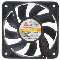 Y.S.TECH FD126015ML 12V 0.18A DC Brushless 2 Wires Axial Cooling Fan