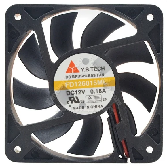 Y.S.TECH FD126015ML 12V 0.18A DC Brushless 2 Wires Axial Cooling Fan