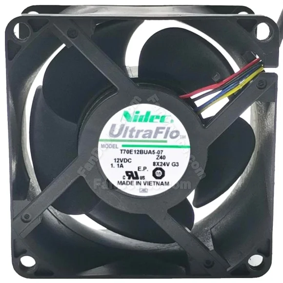 Nidec T70E12BUA5-07 DC 12V 1.1A 4 Wires Axial Cooling Fan