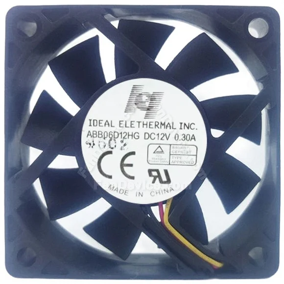 IDEAL ABB06D12HG DC 12V 0.30A 3 Wires Axial Cooling Fan