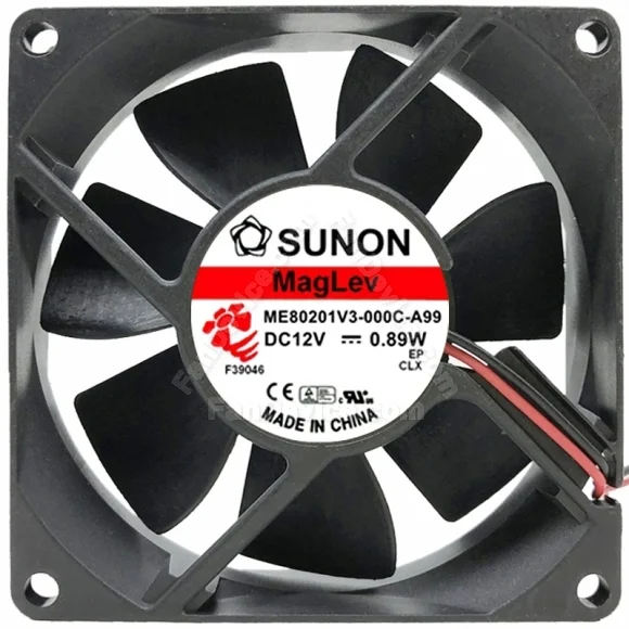 Sunon ME80201V3-000C-A99 DC 12V 0.89W 2 Wires Maglev Cooling Fan