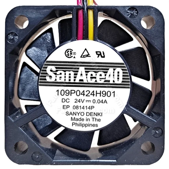 Sanyo 109P0424H901 DC 24V 0.04A 3 Wires Axial Cooling Fan