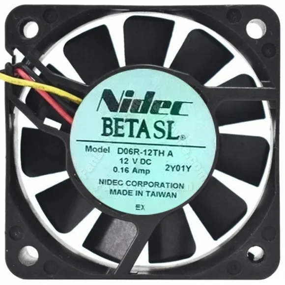 Nidec D06R-12TH A DC 12V 0.16Amp 3 Wires Axial Cooling Fan