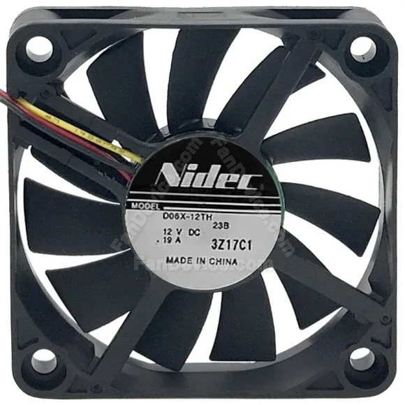 Nidec D06X-12TH 23B DC 12V 0.19A 3 Wires Axial Cooling Fan