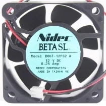 Nidec D06T-12PS2 A 12V 0.25A 2 / 3 Wires Axial Cooling Fan