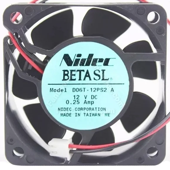 Nidec D06T-12PS2 A 12V 0.25A 2 / 3 Wires Axial Cooling Fan