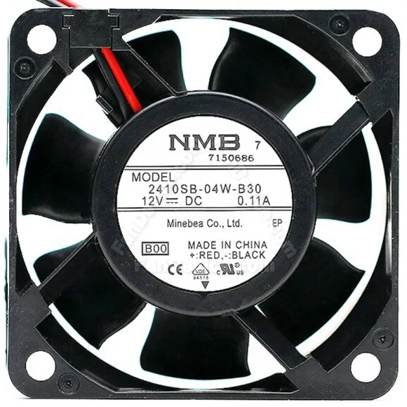 NMB 2410SB-04W-B30 DC 12V 0.11A 2 Wires Axial Cooling Fan