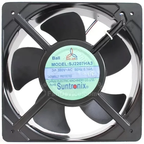 SAN JUN SJ2207HA3 380V 0.1A Ball Bearing Thermally Protected Cooling Fan