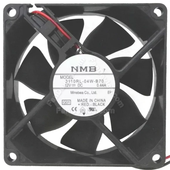 NMB 3110RL-04W-B70 DC 12V 0.44A 2 Wires Axial Cooling Fan