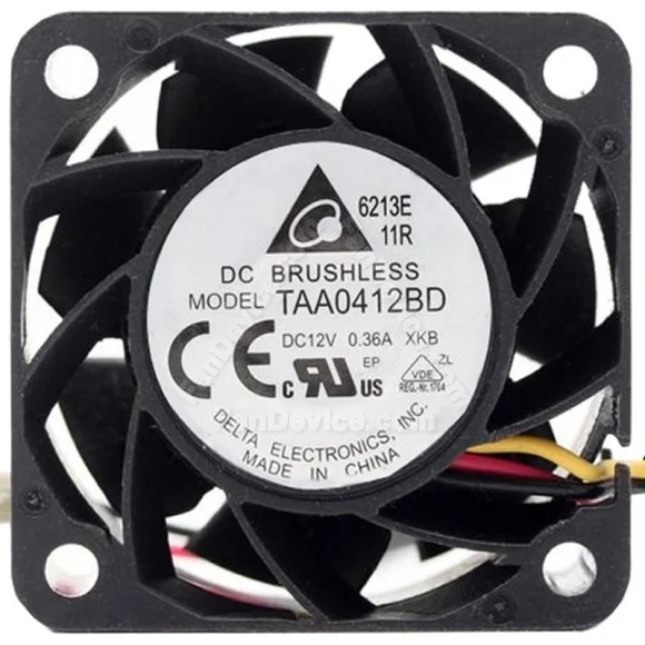 Delta TAA0412BD 12V 0.36A 2 / 3 Wires DC Brushless Axial Cooling Fan