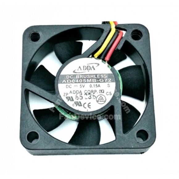 ADDA AD0405MB-G72 DC 5V 0.15A 2 Wires / 3 Wires Axial Cooling Fan