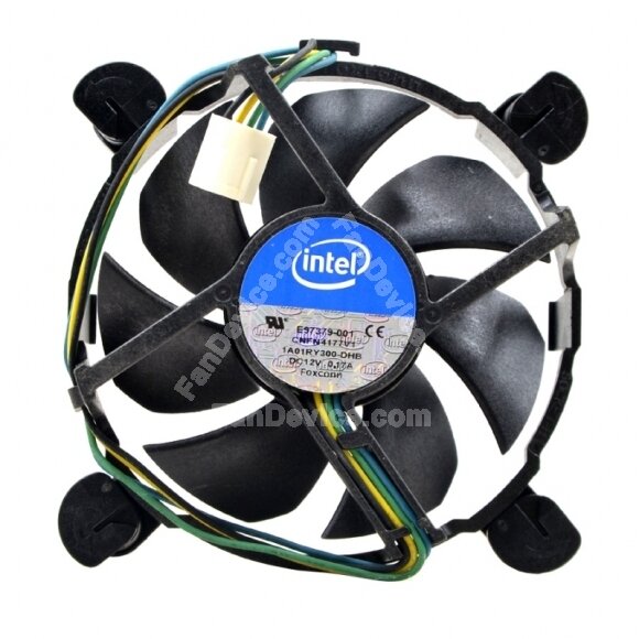 Intel Foxconn E97379-001 DC 12V 0.17A 4 Wires Axial Cooling Fan