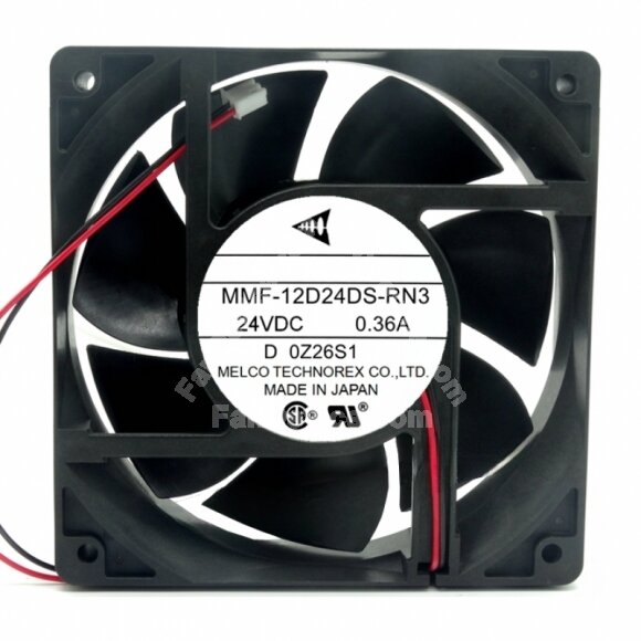 Mitsubishi MMF-12D24DS-RN3 DC 24V 0.36A 2 Wires Axial Cooling Fan