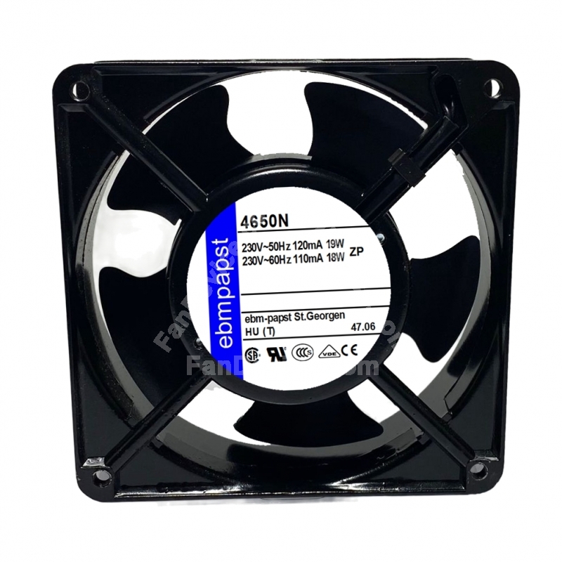 Ebmpapst 4650N AC 230V 120mA / 110mA 19W / 18W 2 Wires Axial Cooling ...