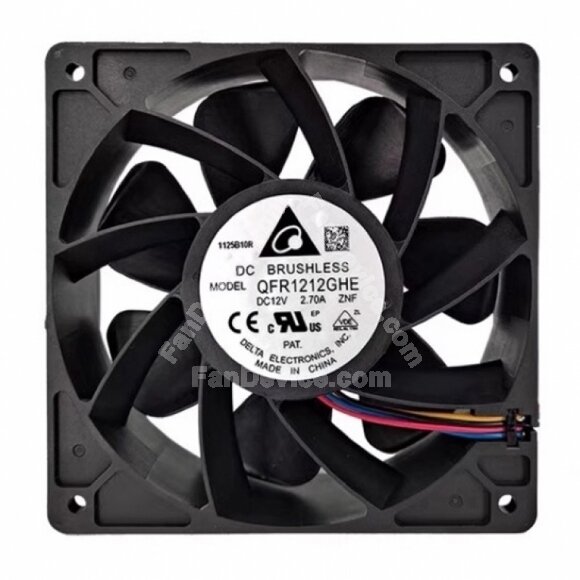 Delta QFR1212GHE DC 12V 2.7A 2 Wires / 4 Wires Axial Cooling Fan