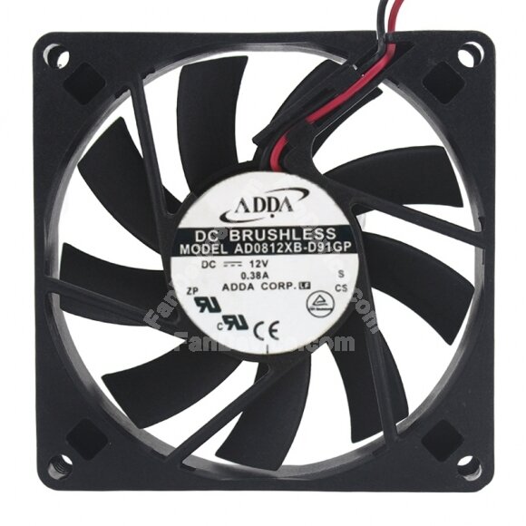 ADDA AD0812XB-D91GP DC 12V 0.38A 8015 Axial Brushless Cooling Fan