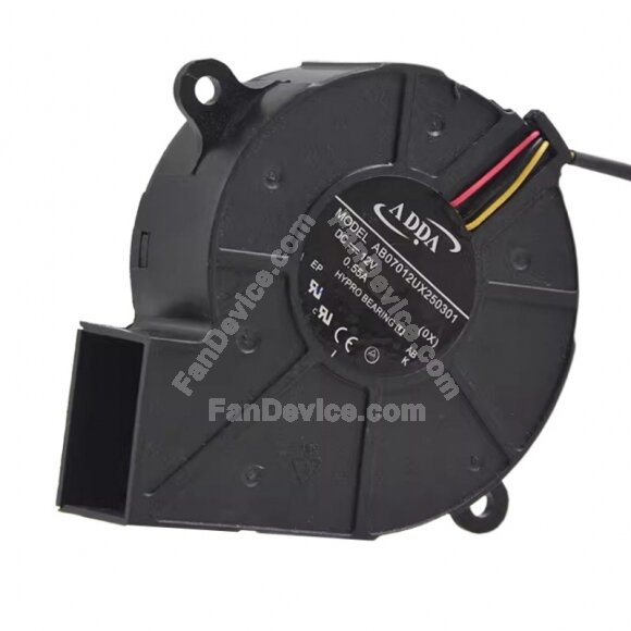 ADDA AB07012UX250301 DC 12V 0.55A 7025 Blower HYPRO Bearing Cooling Fan