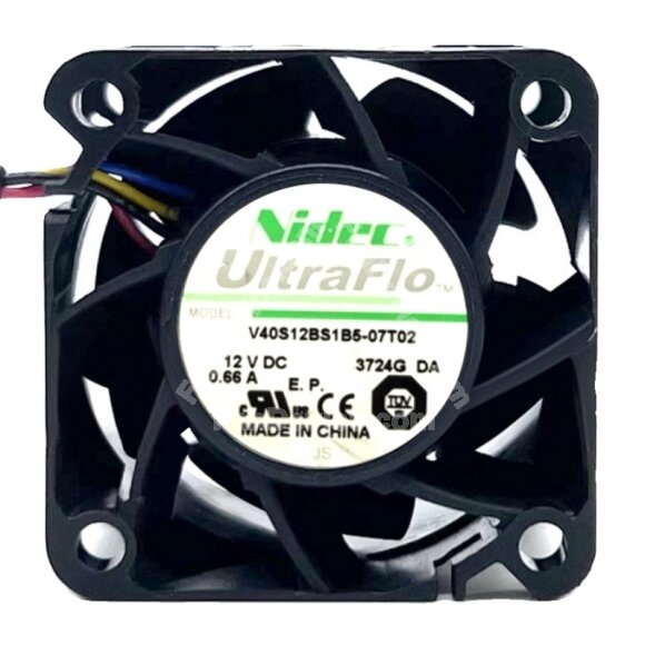 Nidec V40S12BS1B5-07T02 DC 12V 0.66A 2 Wires / 3 Wires / 4 Wires Axial Cooling Fan