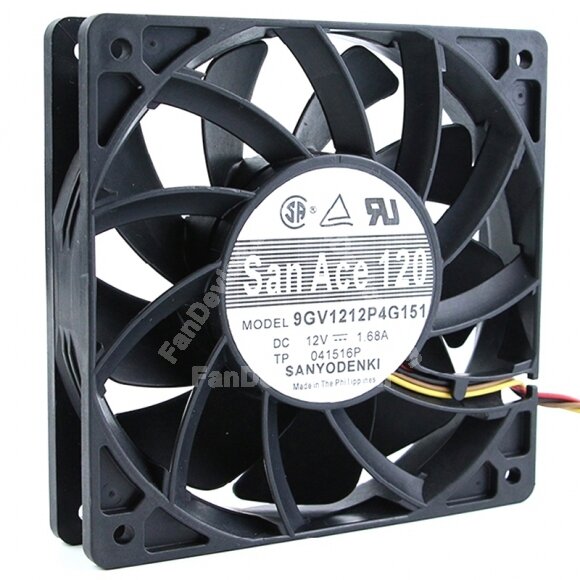 Sanyo Denki San Ace 120 9GV1212P4G151 DC 12V 1.68A 12025 Axial Cooling Fan