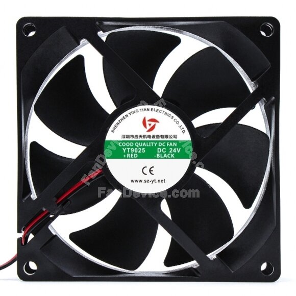 YING TIAN YT9025 DC 24V 2 Wires Axial Cooling Fan