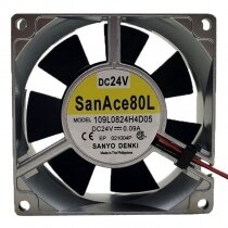 Sanyo Denki San Ace 80L 109L0824H4D05 DC 24V 0.09A 8025 Axial Cooling Fan