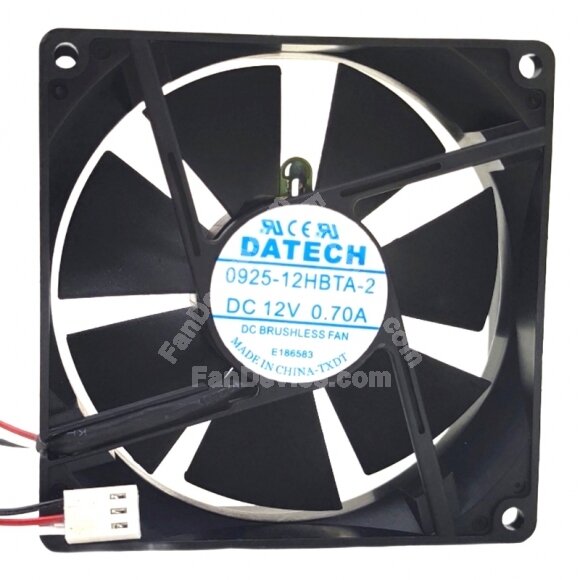 DATECH 0925-12HBTA-2 DC 12V 0.70A 9025 Brushless Axial Cooling Fan