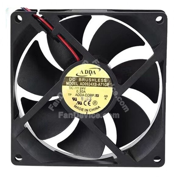 ADDA AD0924XB-A71GP DC 24V 0.30A 2 Wires / 3 Wires / 4 Wires Axial Cooling Fan