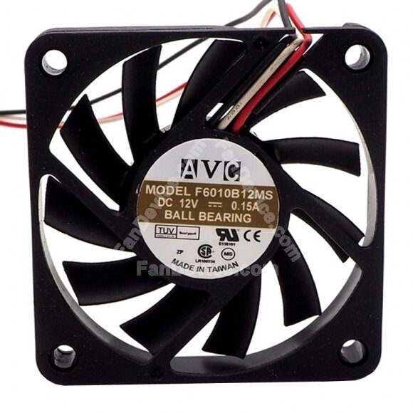 AVC F6010B12MS DC 12V 0.15A 2 Wires / 3 Wires Axial Cooling Fan