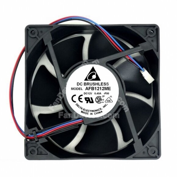 Delta AFB1212ME-F00 DC 12V 0.4A 2 Wires / 3 Wires / 4 Wires Axial Cooling Fan