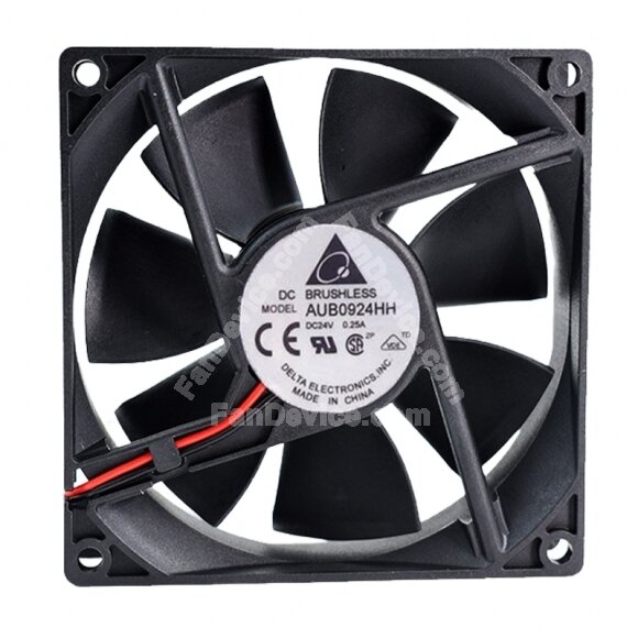 Delta AUB0924HH DC 24V 0.25A 2 Wires / 3 Wires Axial Cooling Fan
