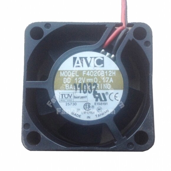 AVC F4020B12H DC 12V 0.17A 2 Wires / 3 Wires Axial Cooling Fan