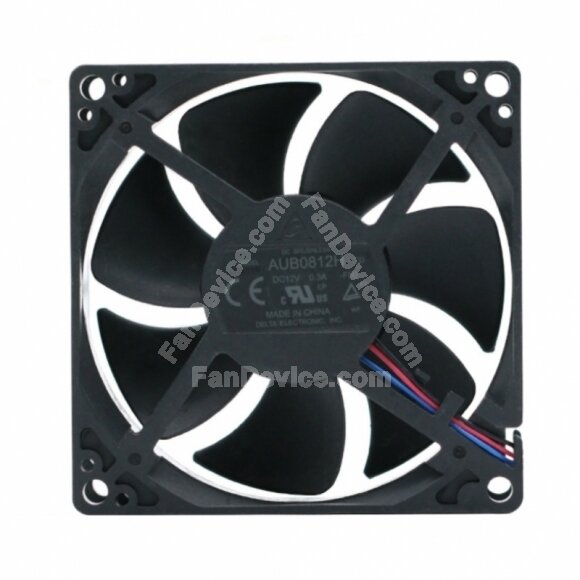 Delta AUB0812H DC 12V 0.3A 3 Wires Axial Cooling Fan