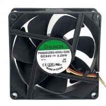 Sunon PE80252B3-000U-G99 DC 24V 3.29W 8025 Axial Cooling Fan